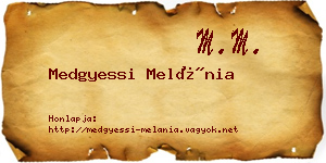 Medgyessi Melánia névjegykártya